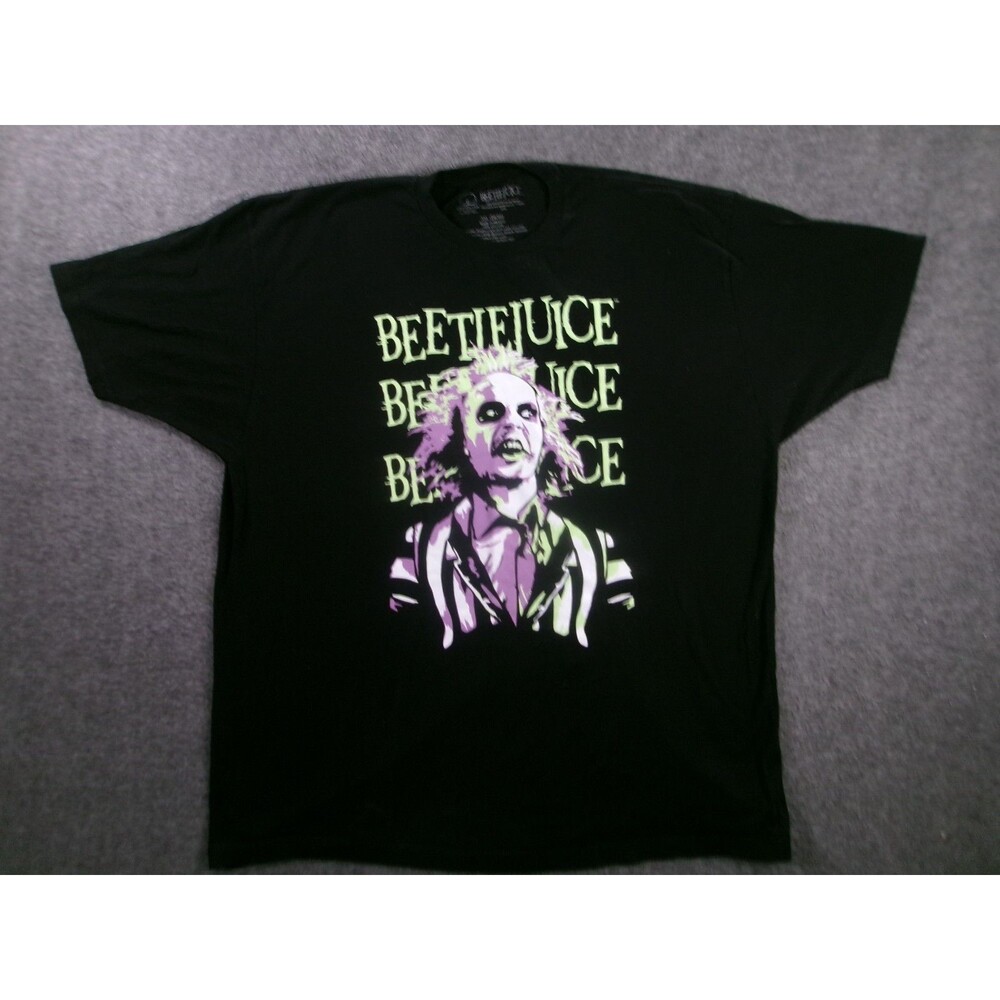 Beetlejuice Shirt Mens 3XL Black Promo Short Sleeve Crew Neck Movie TV Cartoon